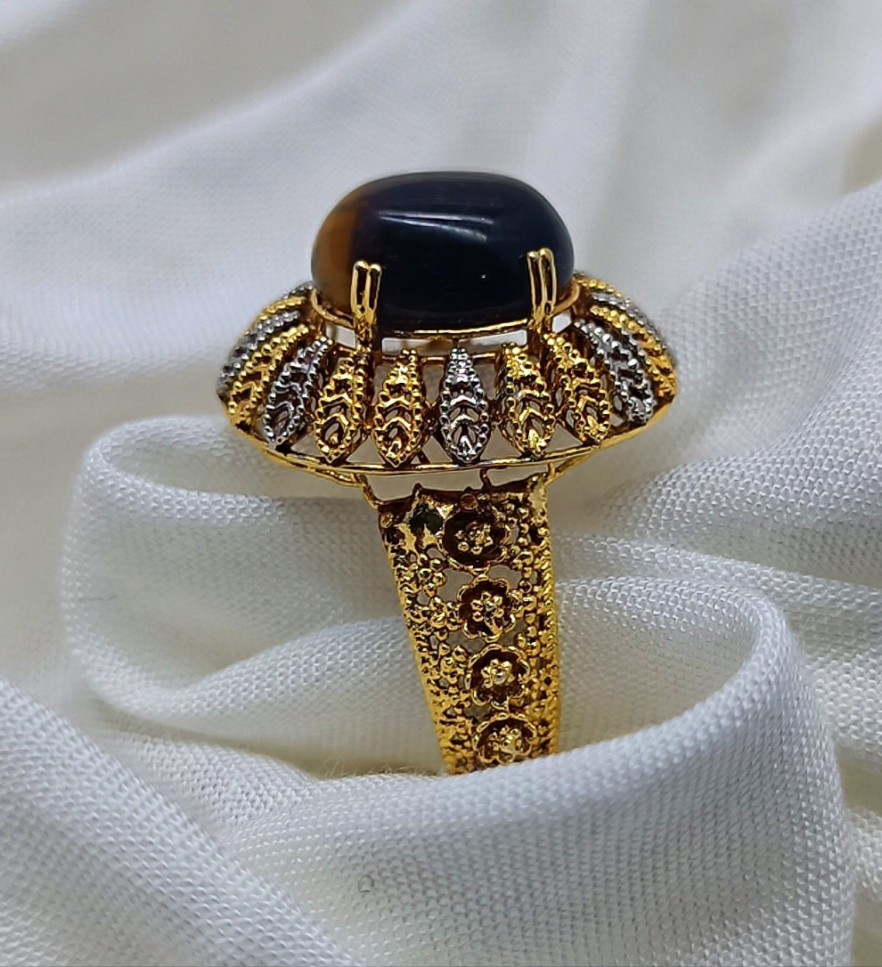 Tiger Eye Gemstone Ring for Women |  | Handmade Gift for Her