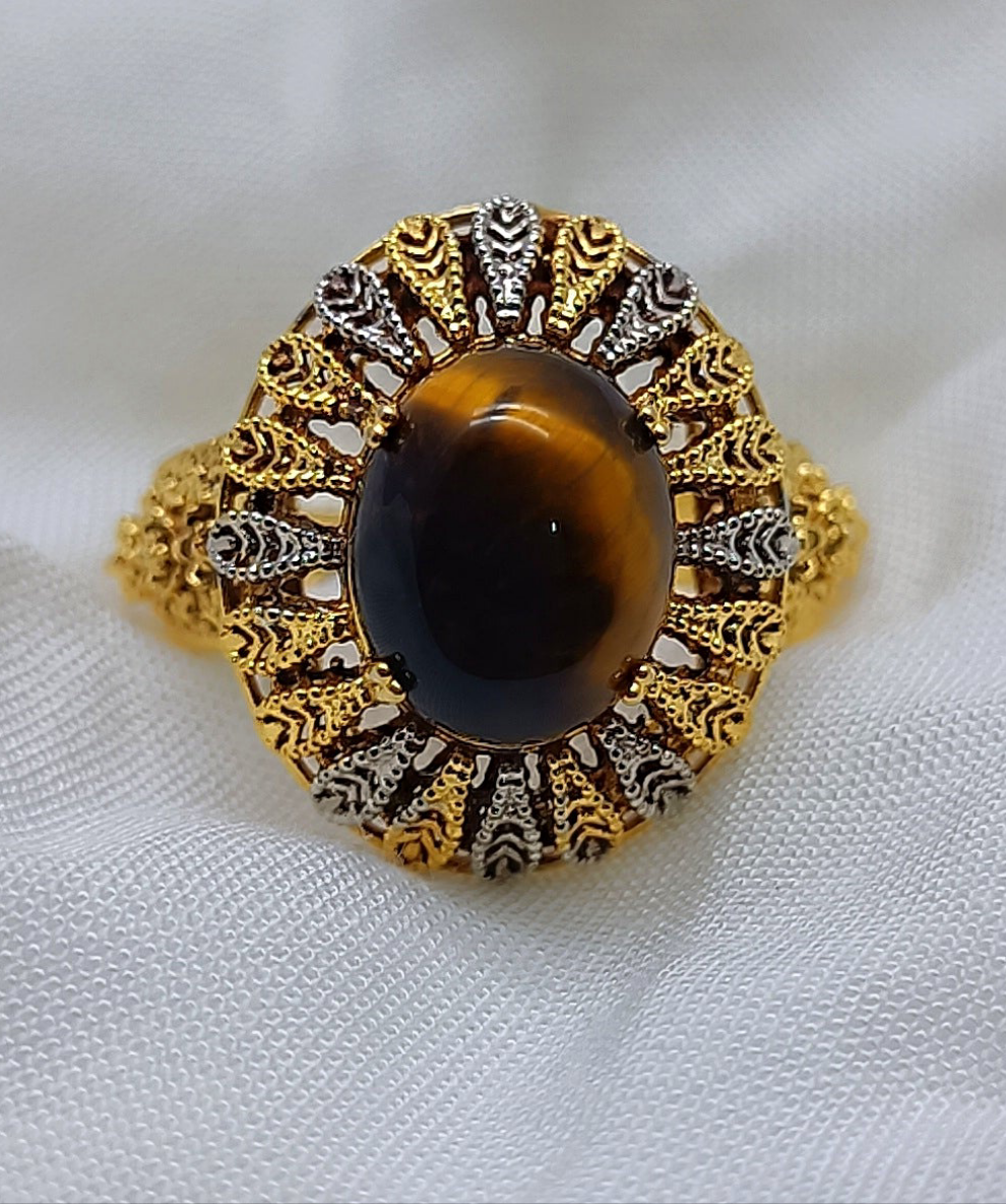 Tiger Eye Gemstone Ring for Women |  | Handmade Gift for Her