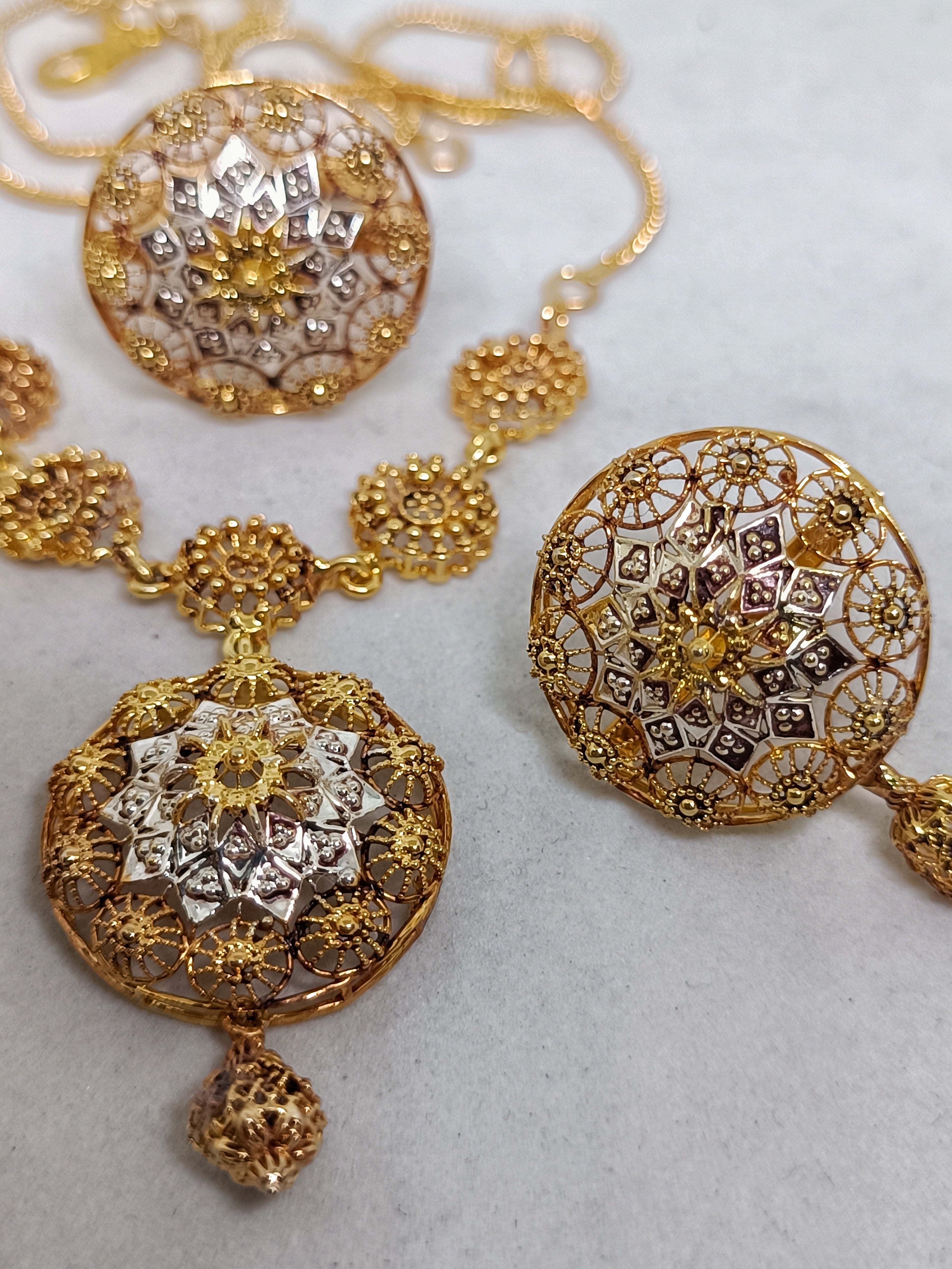 Gold look set mala 1325