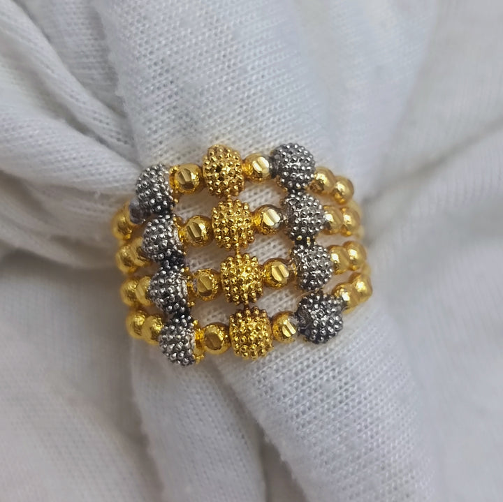 Premium Gold Plated Ball Design Ring /uk56