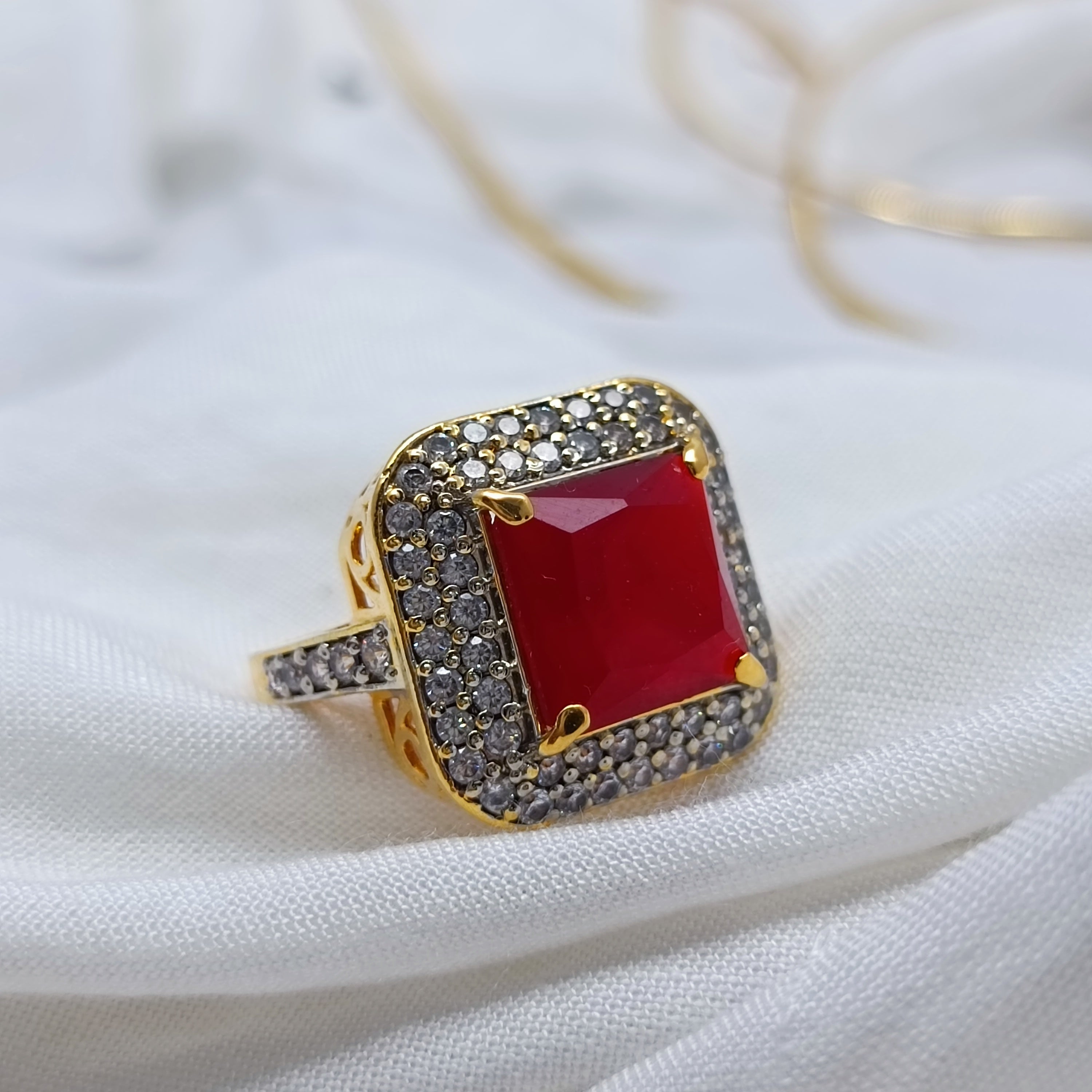 Beautiful red chetam  ring