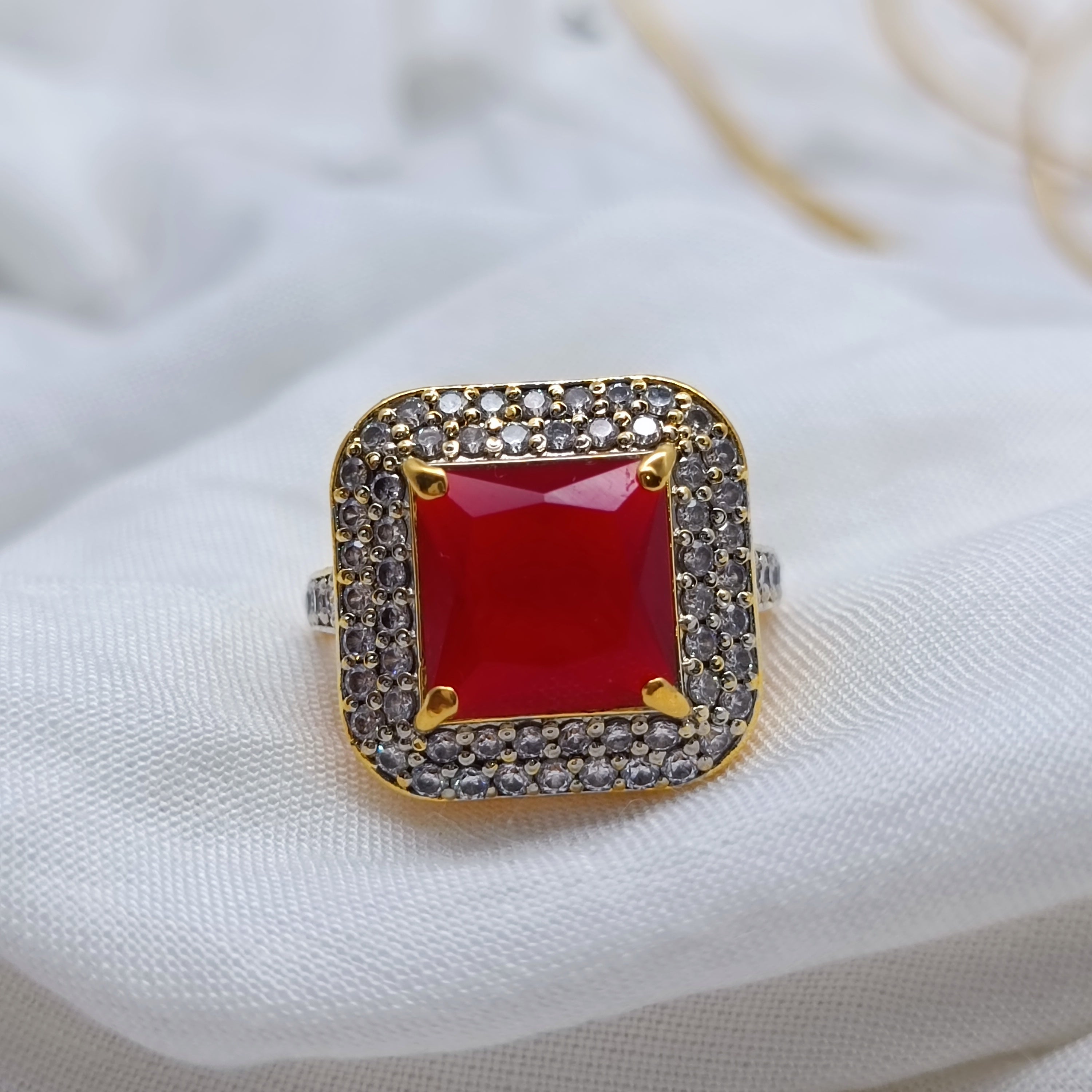 Beautiful red chetam  ring