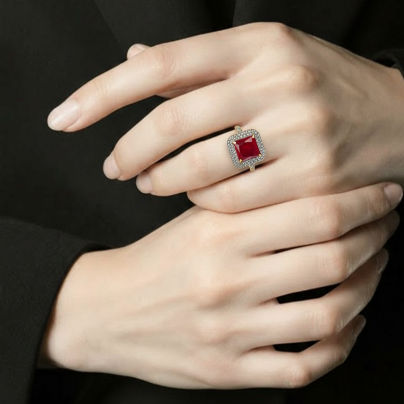 Beautiful red chetam  ring