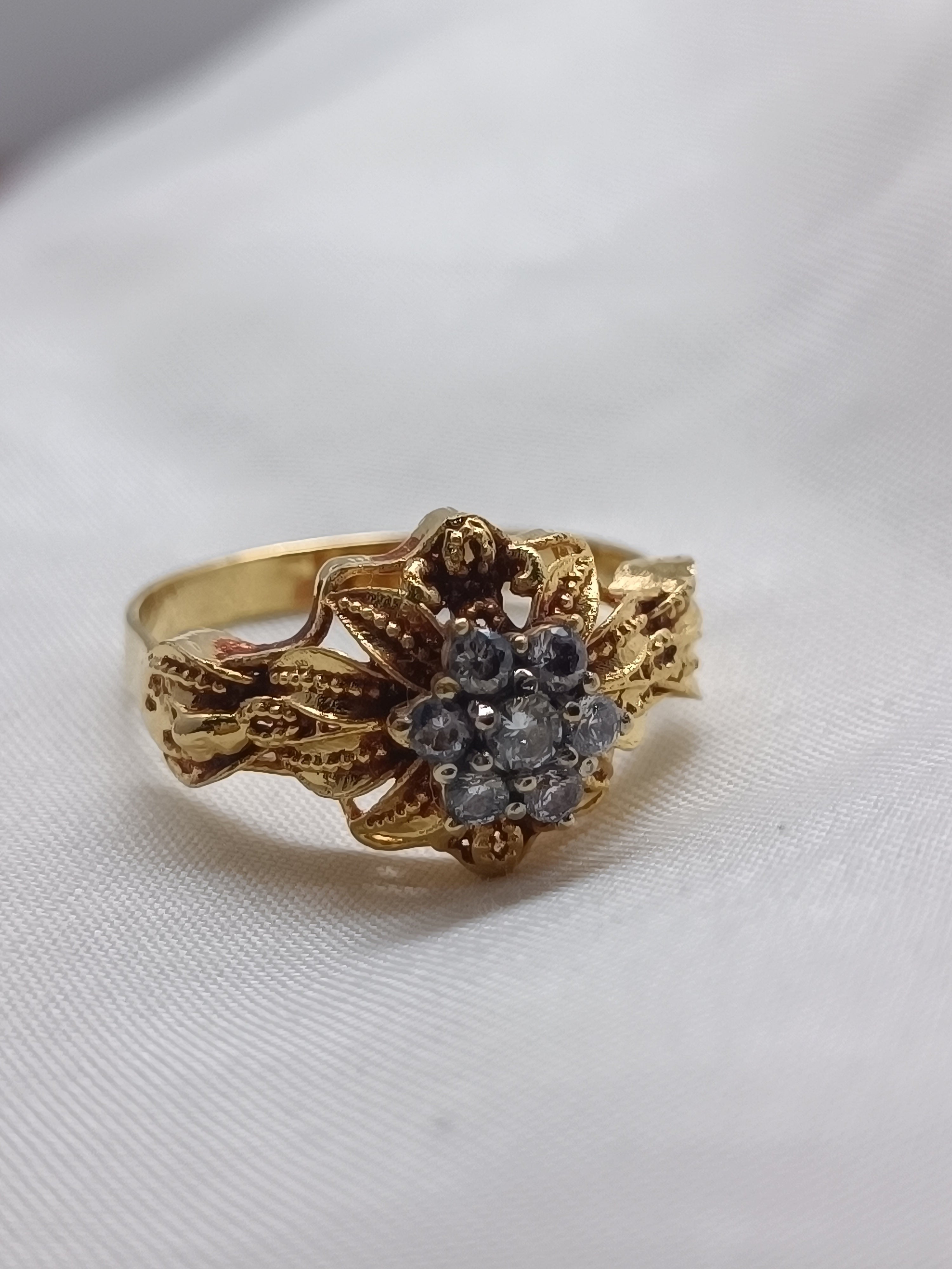Zircon stone ring/uk51