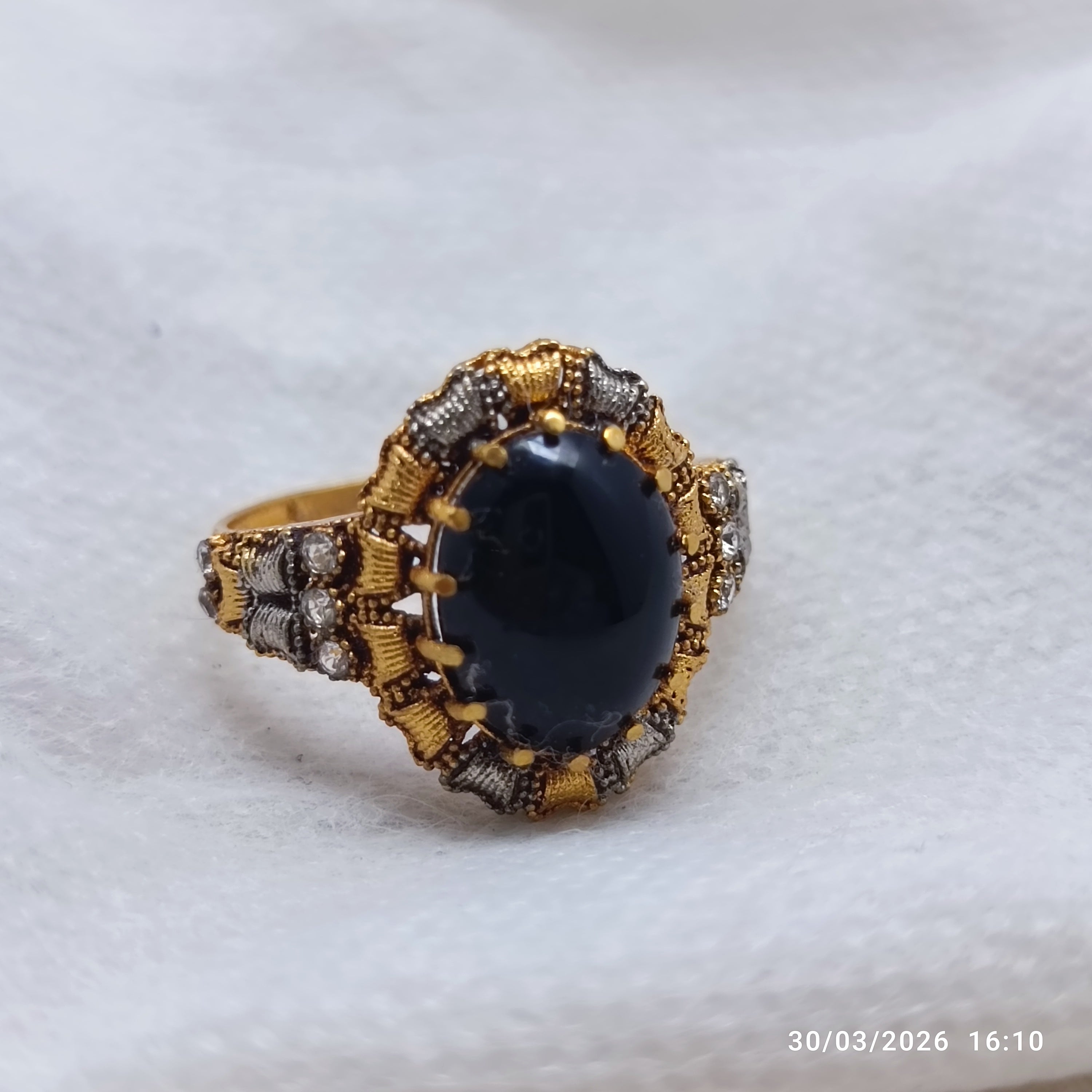 Handmade Gold Plated Gemstone Ring/uk28B