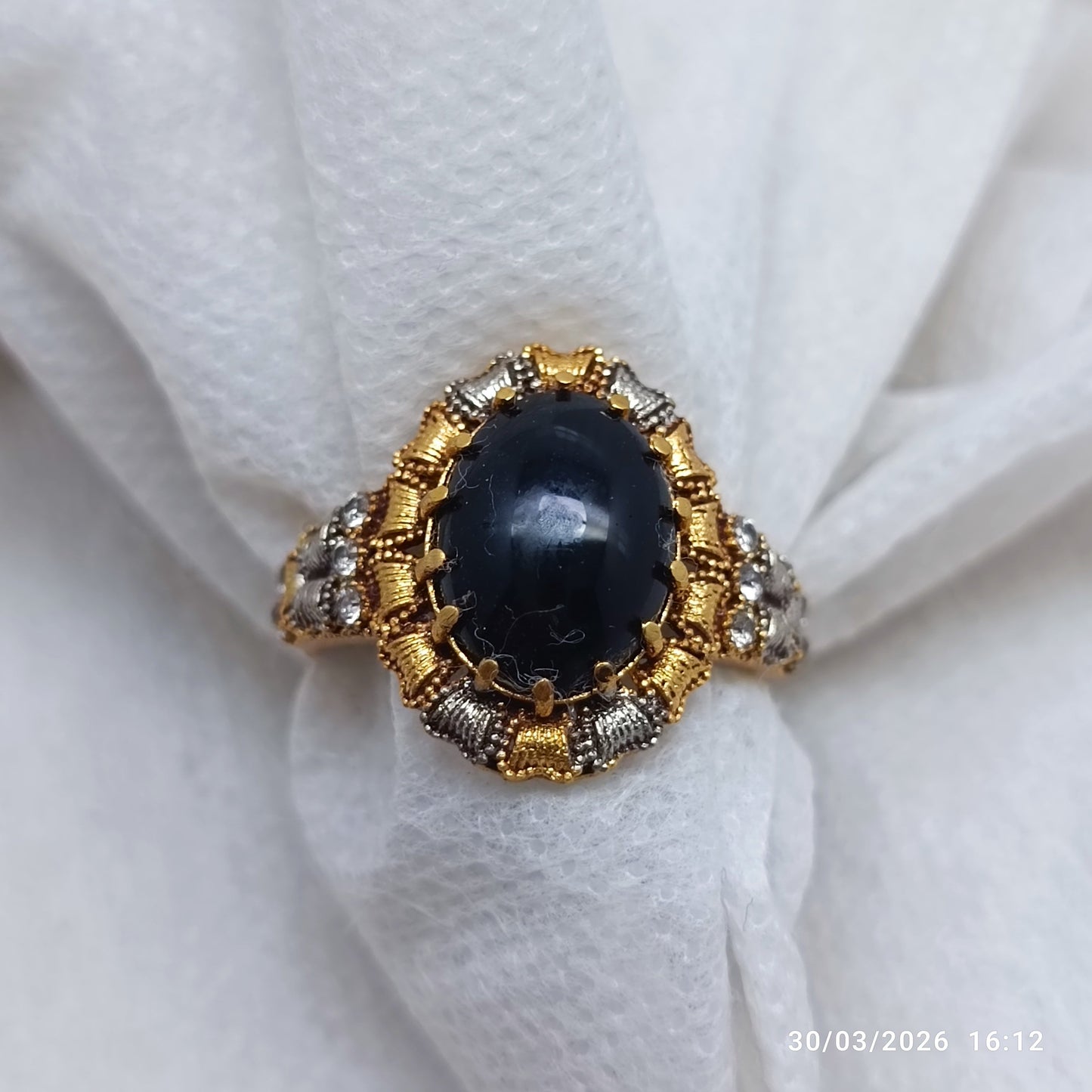 Handmade Gold Plated Gemstone Ring/uk28B