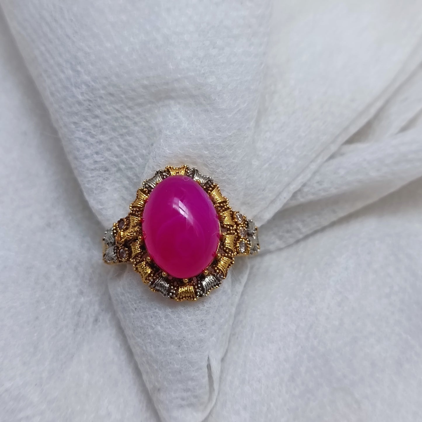 Handmade Gold Plated Gemstone Rings/uk28p