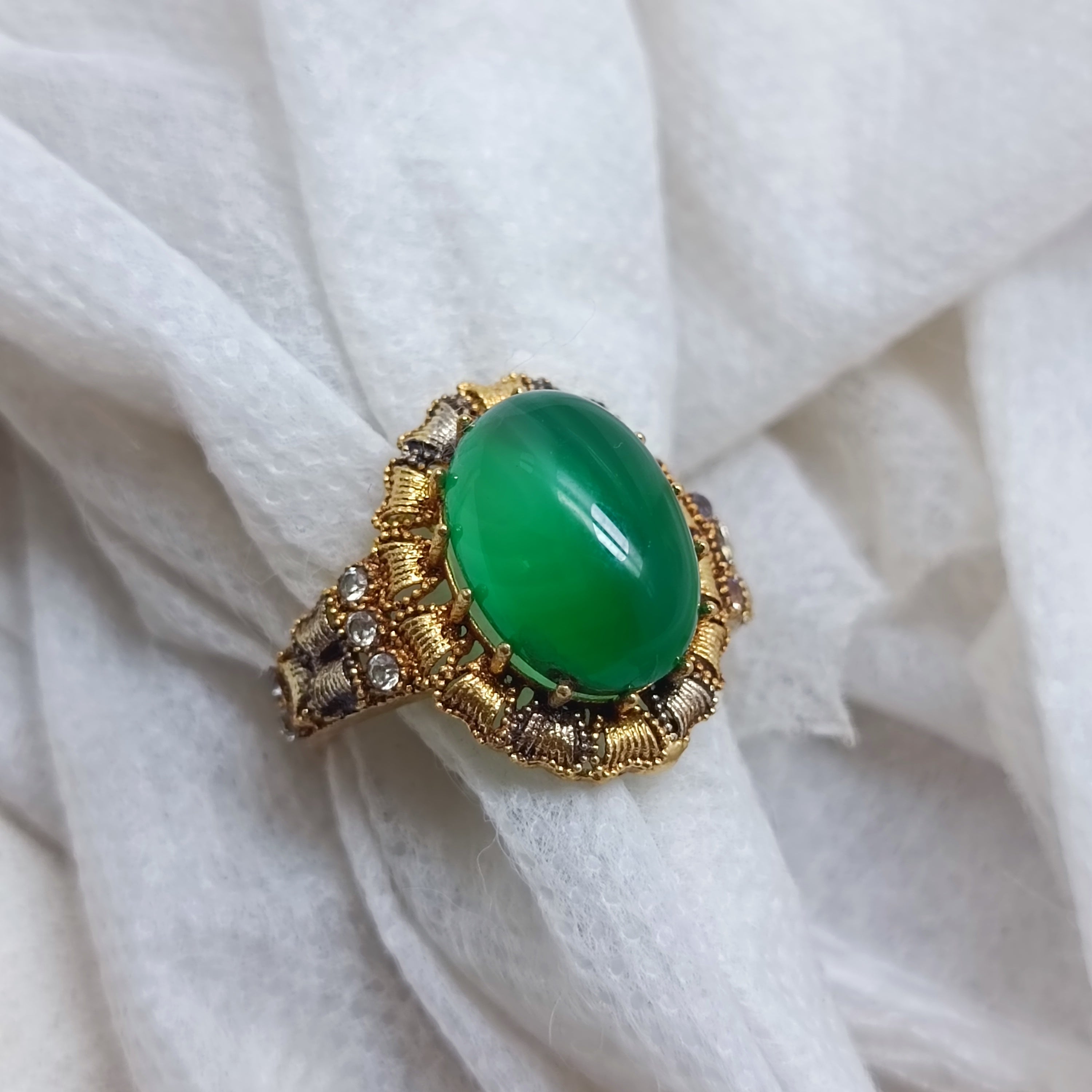 Handmade Gold Plated Gemstone Rings for Women/uk28g