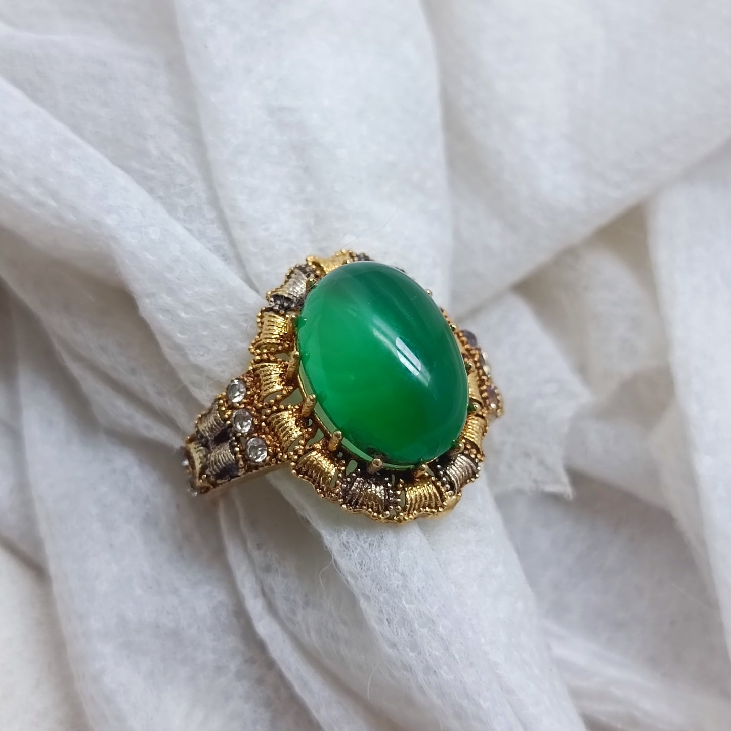 Handmade Gold Plated Gemstone Rings for Women/uk28g