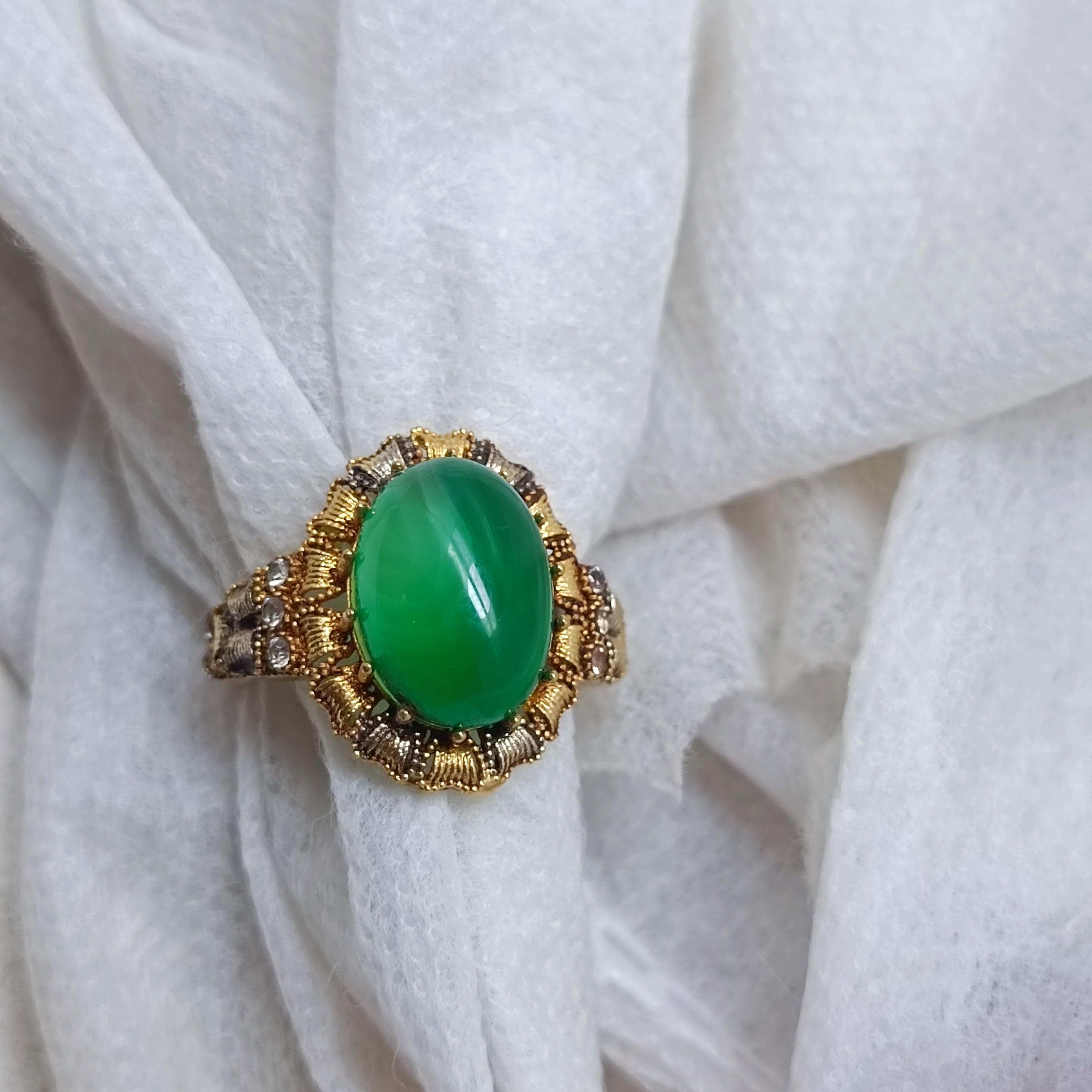 Handmade Gold Plated Gemstone Rings for Women/uk28g