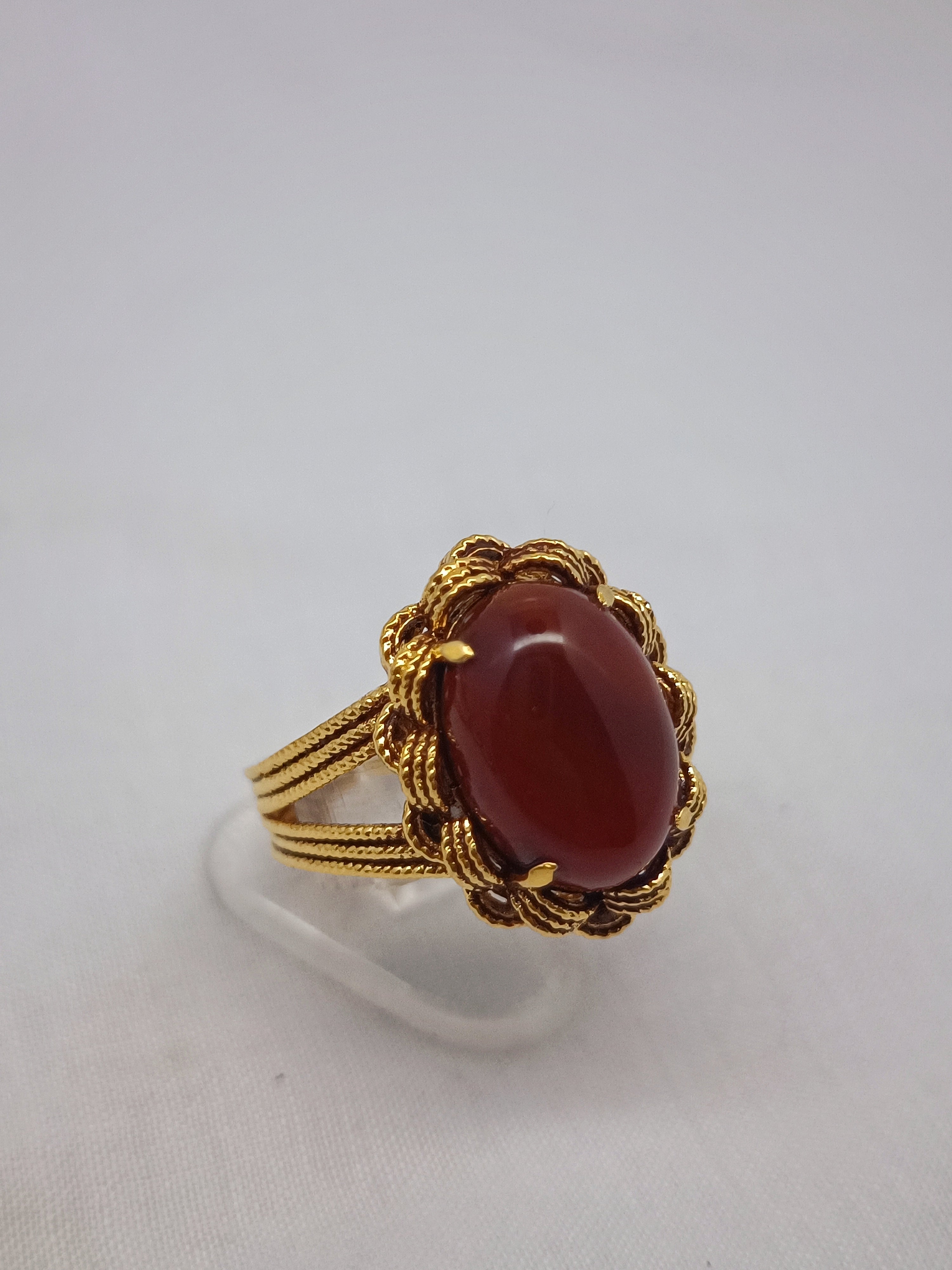 Beautiful  brown aqeeq  ring