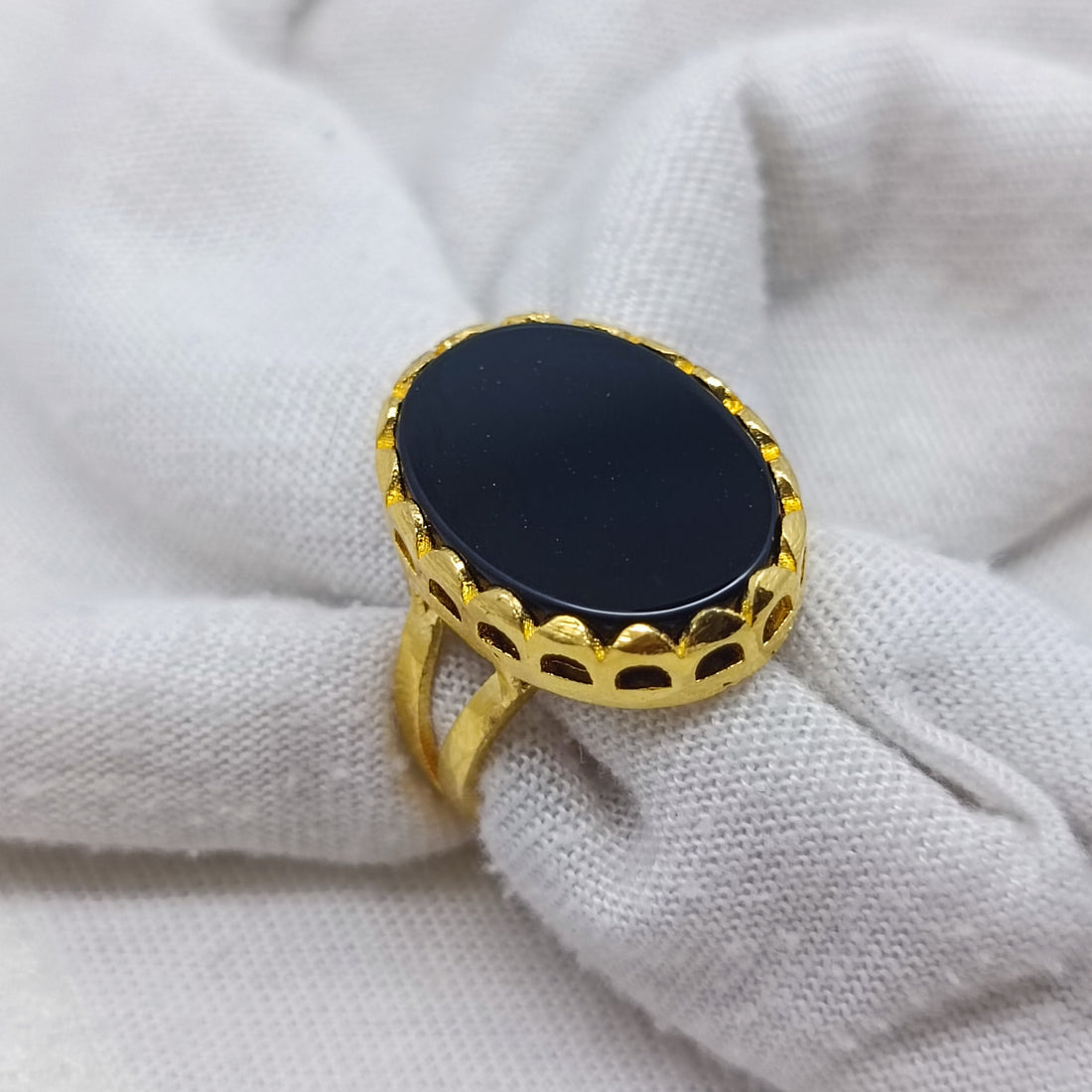 Beautiful black aqeeq ring 03
