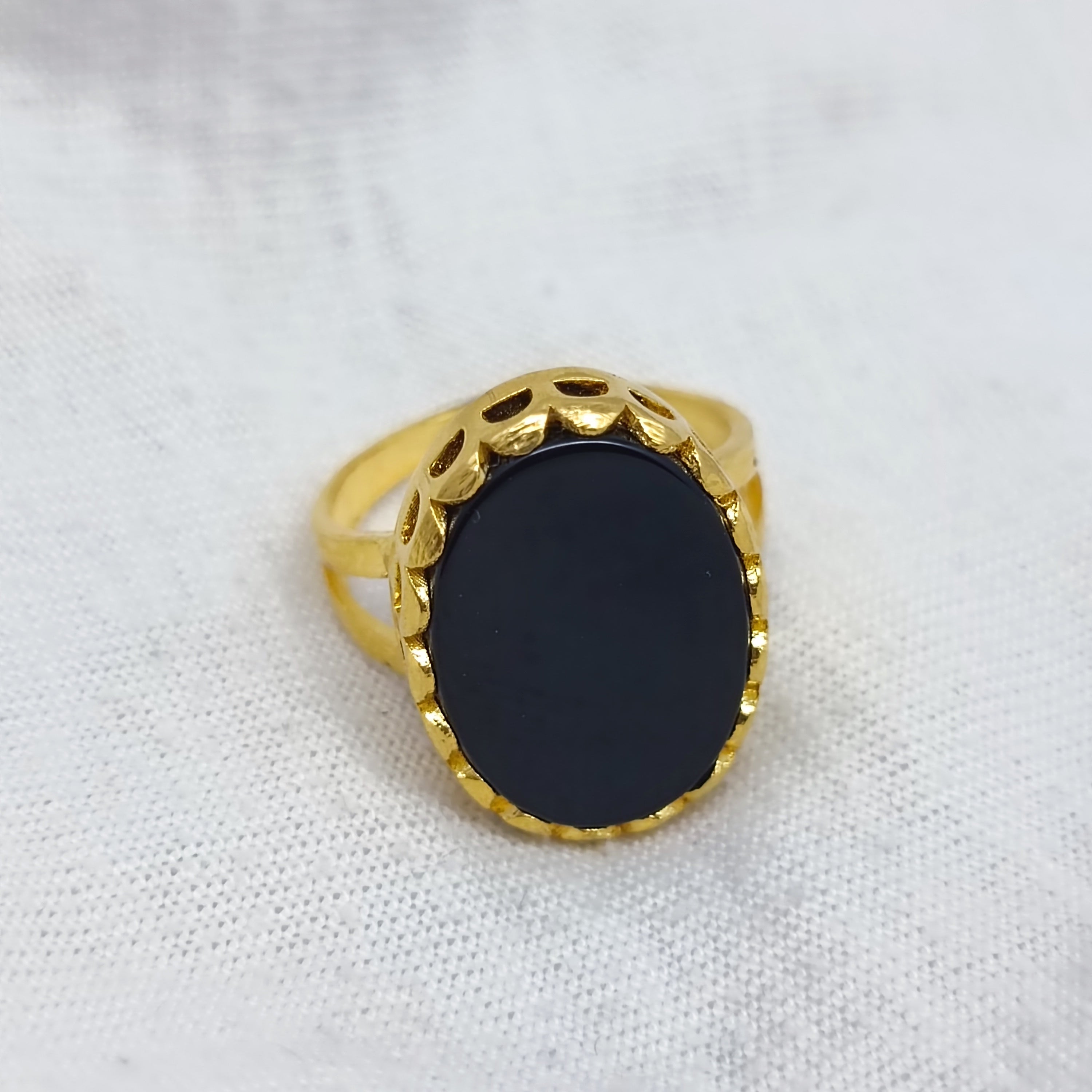 Beautiful black aqeeq ring 03