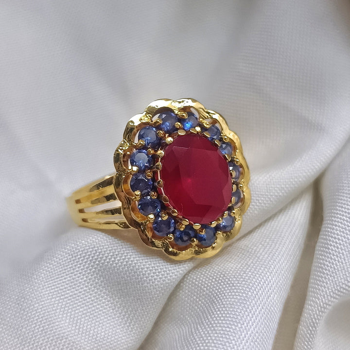 Blue sapphire  stone ring B1174