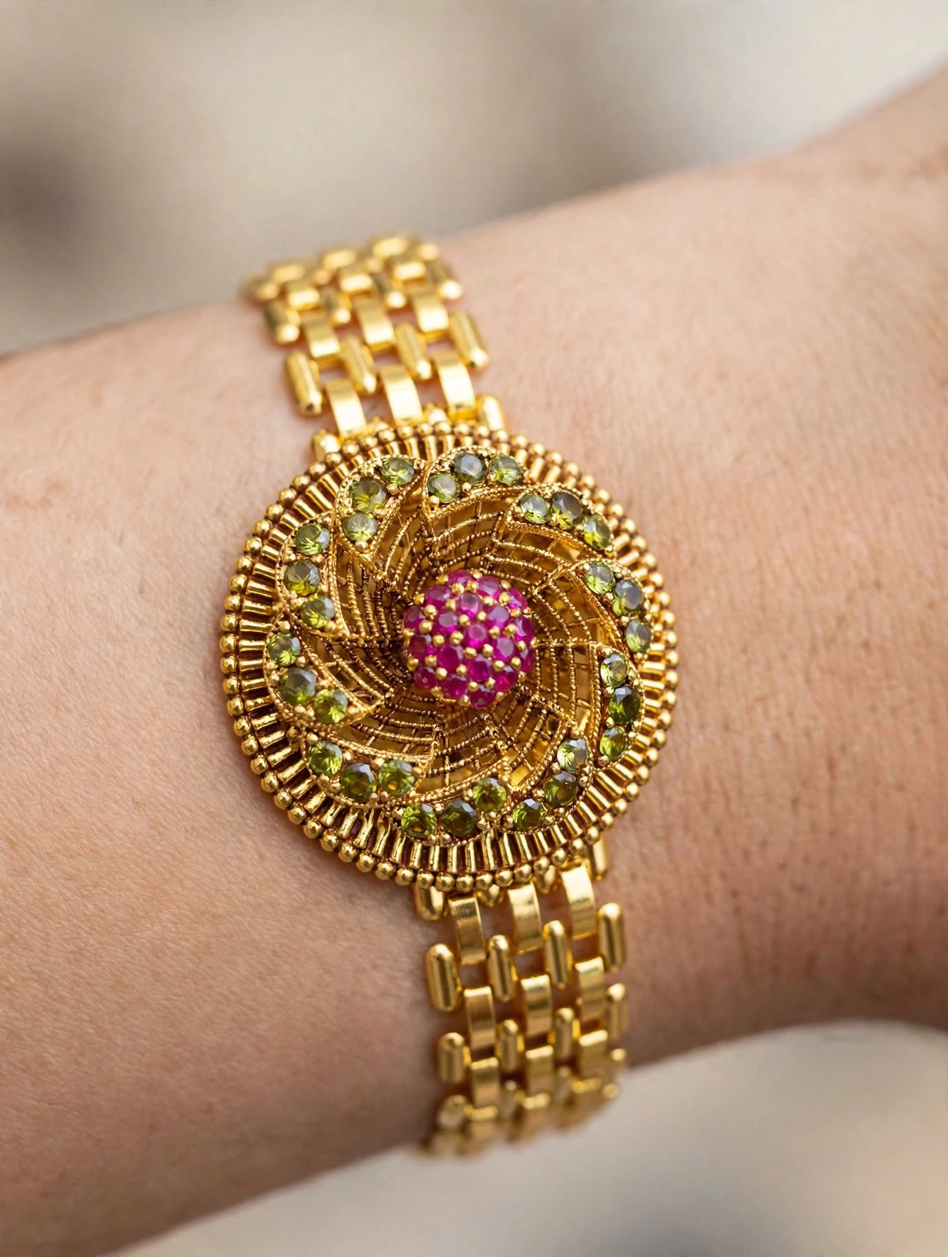 gold look bracelet